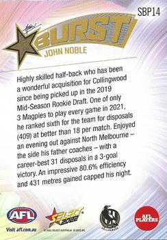 2022 Select AFL Footy Stars - Starburst Caricature - Paint #SBP14 John Noble Back